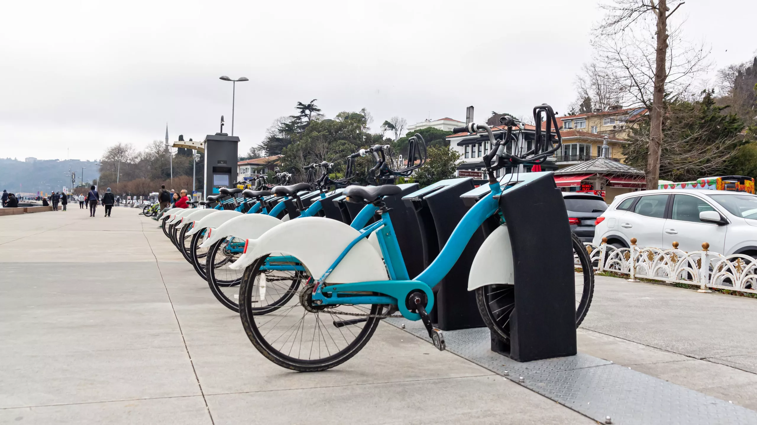 Bicycles rental station outdoor